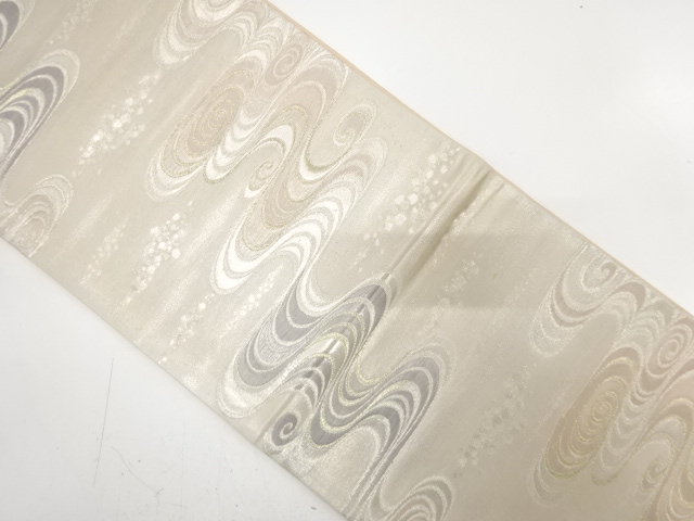 JAPANESE KIMONO / ANTIQUE FUKURO OBI / SILK / WOVEN STREAM & FOILS